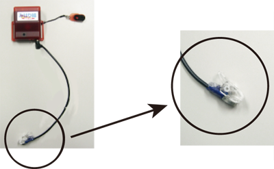 みはり組(作業員装着警報感知システム)・外部振動子(作業員用) みはり組(作業員装着警報感知システム)・外部振動子(作業員用)